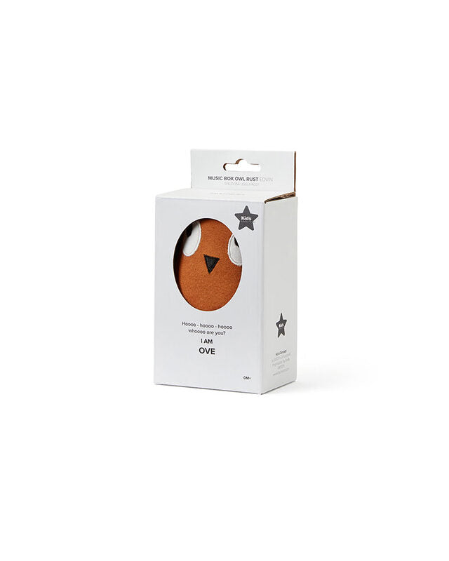 EDVIN rust owl music box