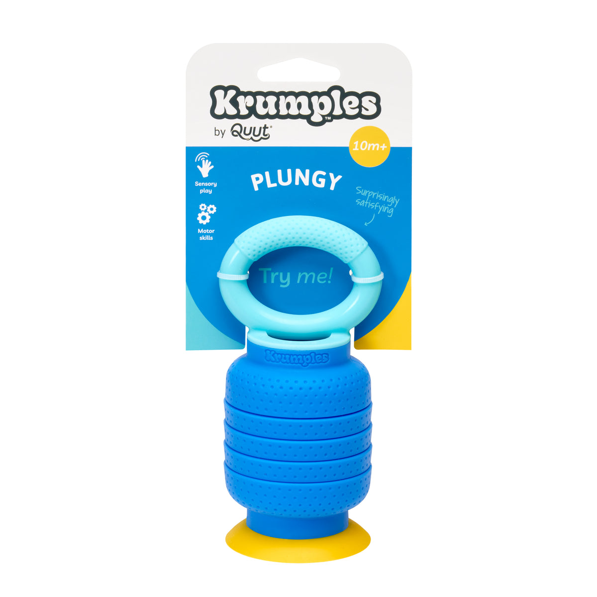 Krumples Plungy bleu cosmique, jouet en silicone Quut