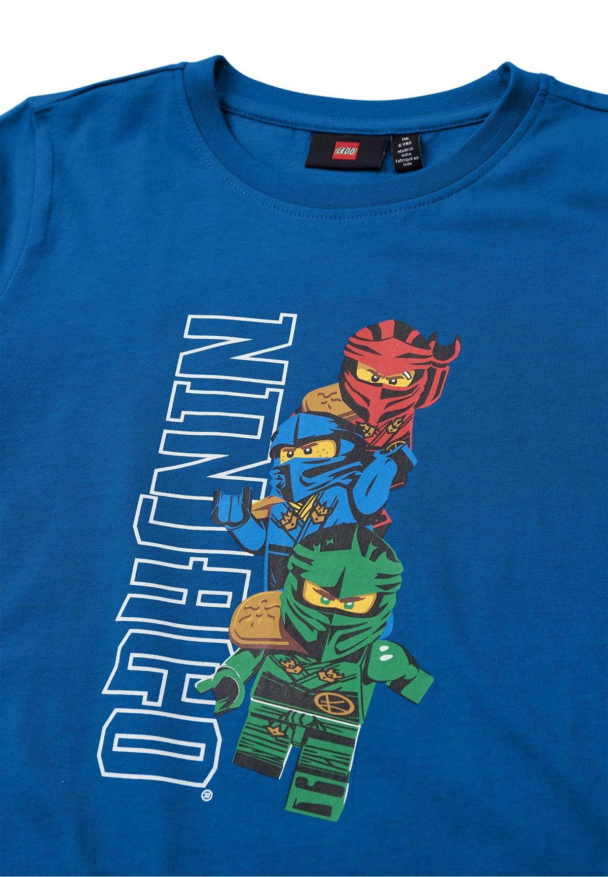T-shirt Ninjago LEGO® LWTAFFY 622 bleu - imprimé LEGO NINJAGO sur le devant