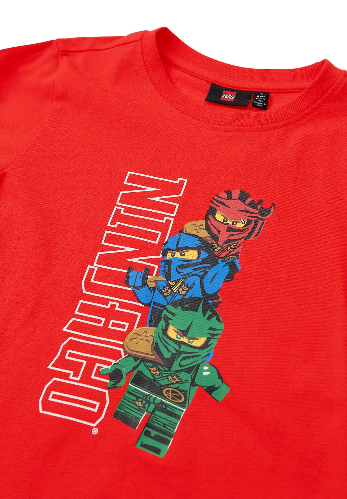 T-shirt Ninjago LEGO® LWTAFFY 622 rouge - imprimé LEGO NINJAGO sur le devant