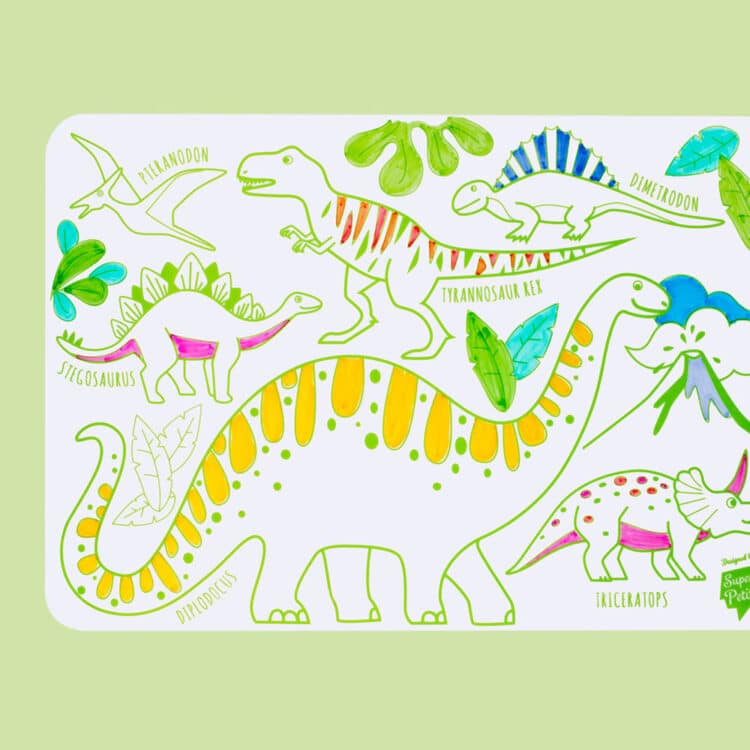 Mini Coloriage Réutilissable : Dino