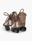 Gordis - Pair of bronze faux leather roller skates