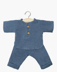 Babies – Ensemble Andrea en gaze de coton bleu outre-mer