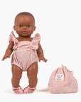 Gordis - Lou retro cotton gauze romper in petal with pouch