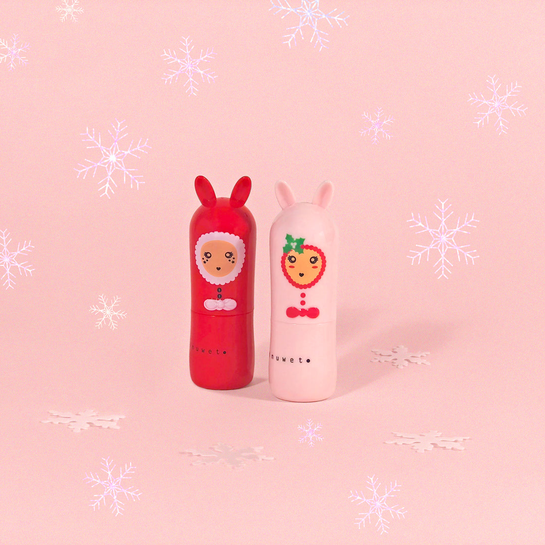 Idée cadeau de Noël : baume à lèvres Inuwet Bunny Christmas à glisser dans une chaussette