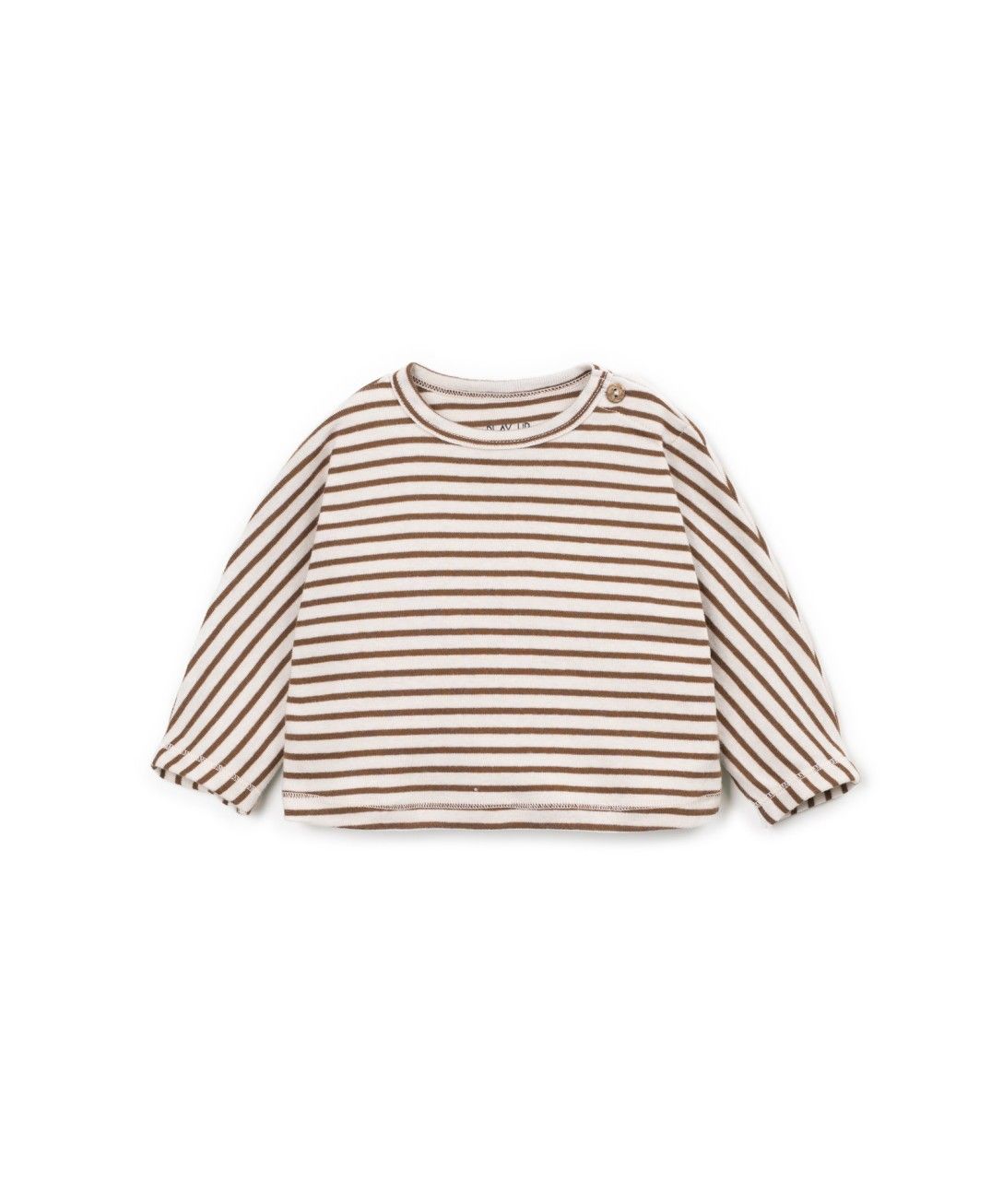 Pull côtelé rayé Tufting pour bébé, marque Play Up, vue de face