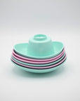 6 Barques Gigognes Rose Et Turquoise 