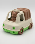 Cream Garbage Truck