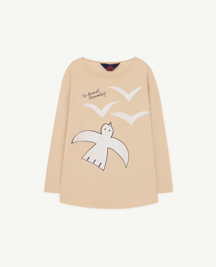 Deer Kids T-Shirt Brown Birds