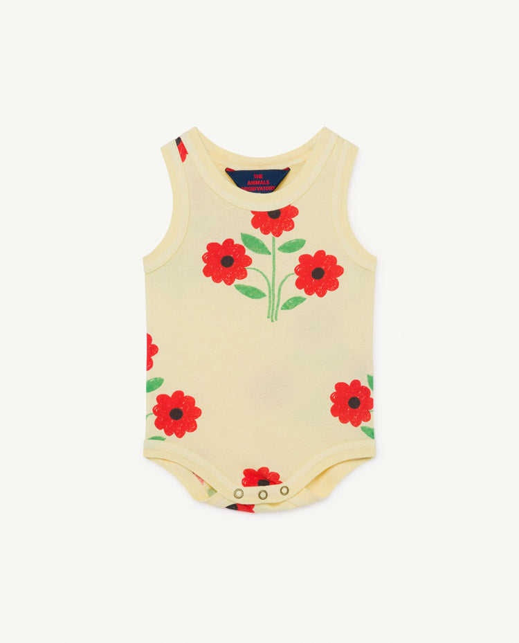 Turtle Baby Body Yellow Flowers