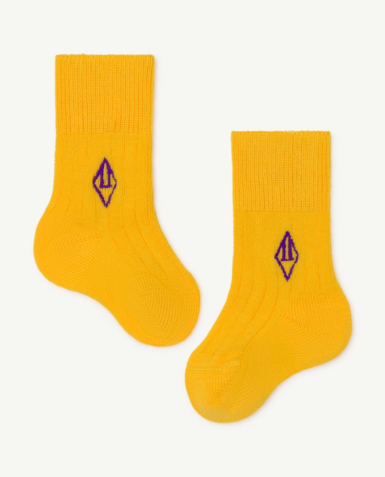 Skunk Baby Socks Yellow Logo