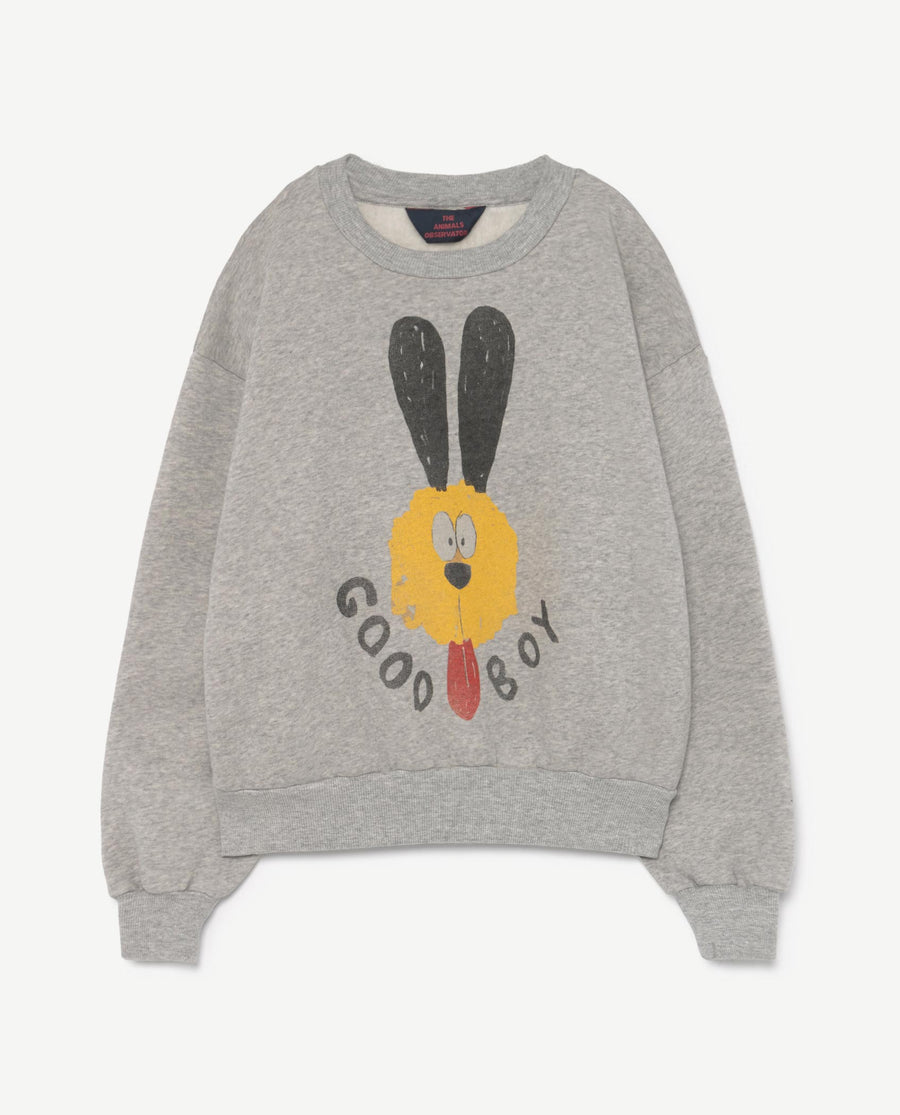 Bear Grey Heather Kids+ Sweatshirt Grey Dog