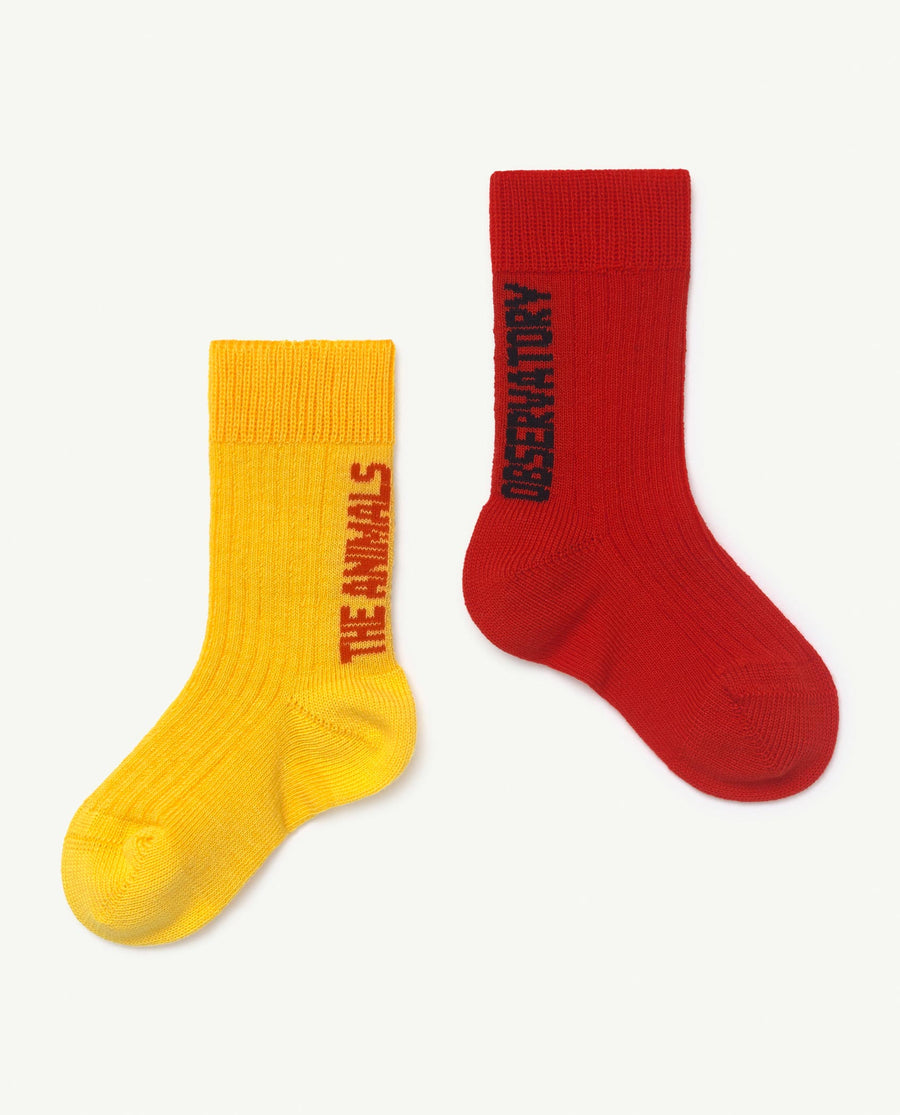 Worm Baby Socks Red