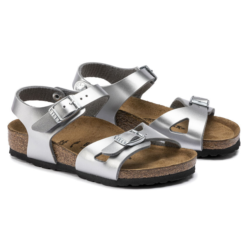 Metallic Silver Birkenstock