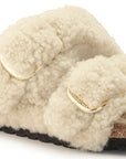 Arizona Big Buckle Shearling Teddy Eggshell