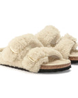 Arizona Big Buckle Shearling Teddy Eggshell