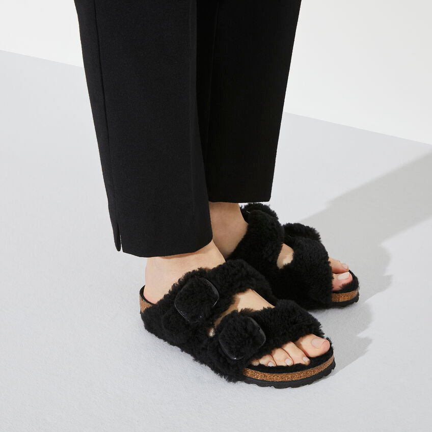 Arizona BB Shearling Teddy Black LAF Birkenstock
