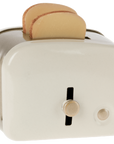 Miniature toaster with bread - Off-white