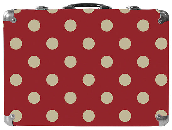 VALISE POIS ROUGE ET BLANCHE