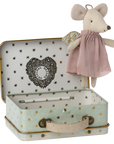 Angel mouse in suitcase