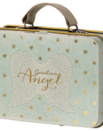 Angel mouse in suitcase