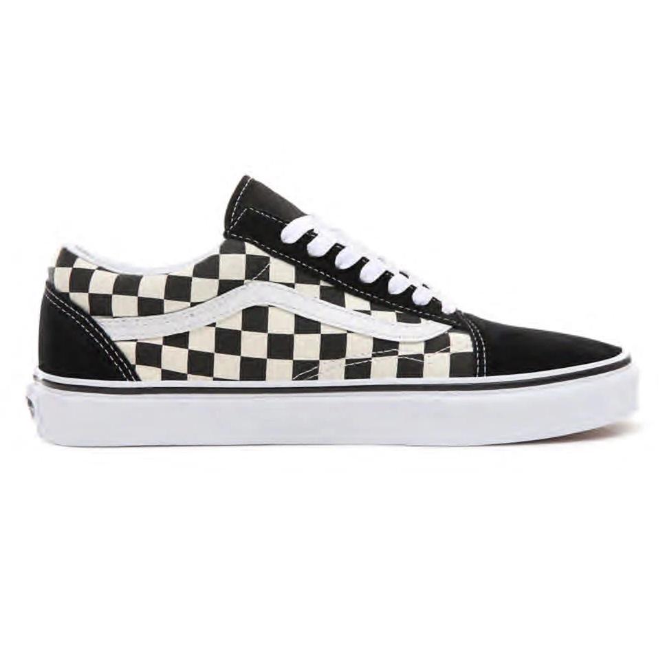 Old Skool (Primary Check) White-Black
