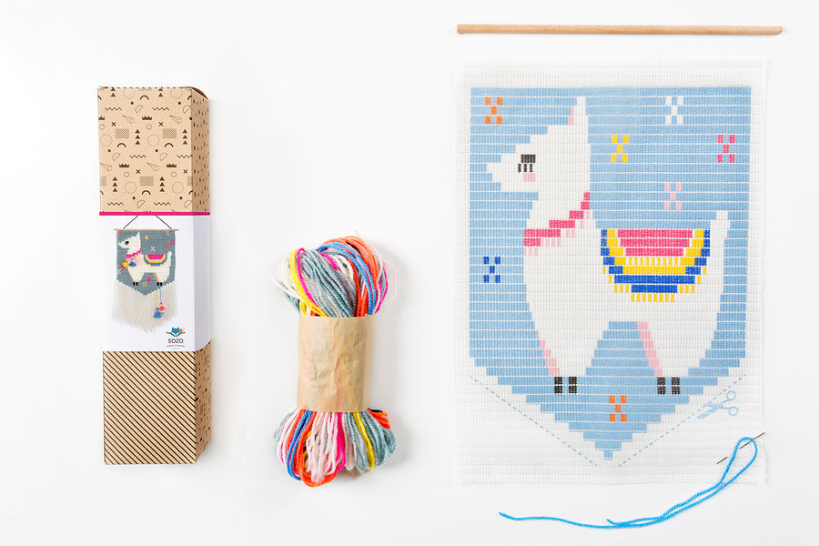 Llama Wall Art Embroidery Kit