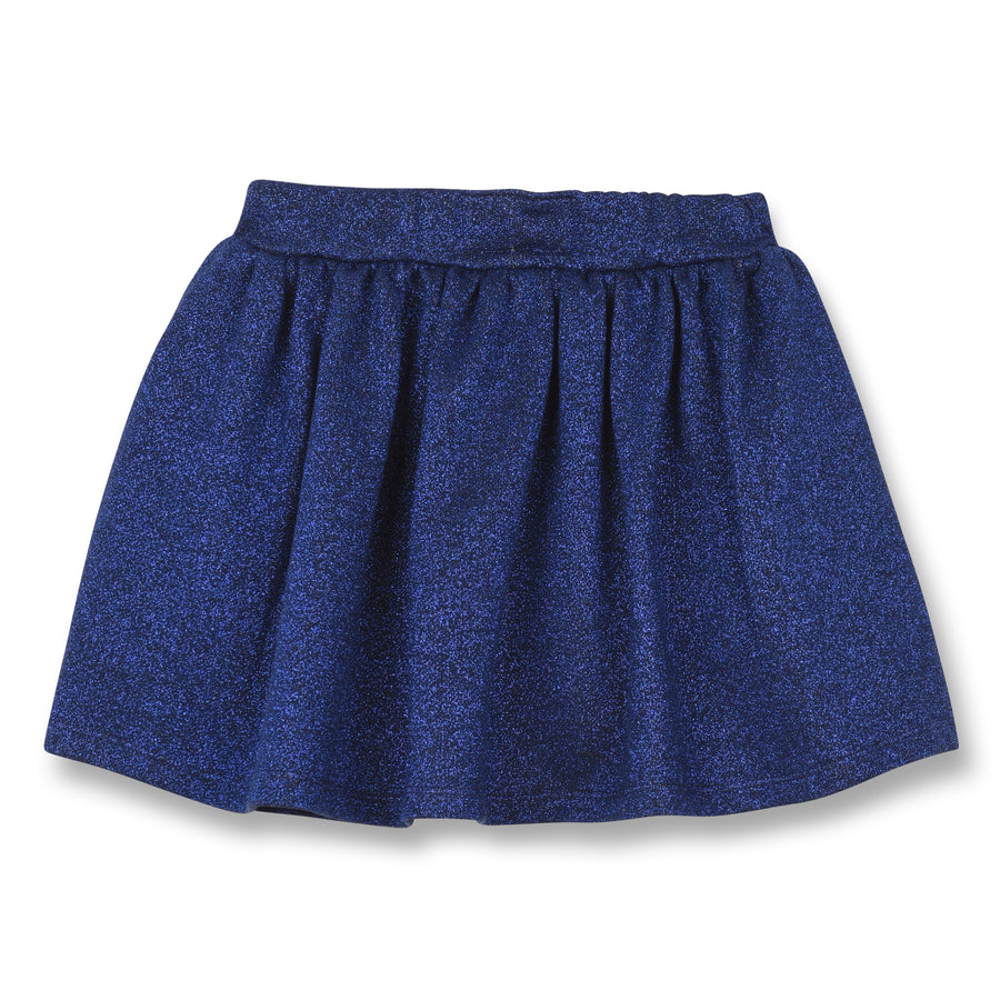 Annix Glitter Blue - Girl Knitted Mini Skirt