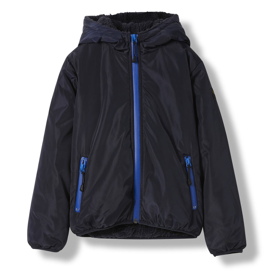 BUCKLEY RAIN Night Blue -  Woven Hooded Jacket