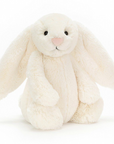 Peluche Bashful Cream Bunny Original Jellycat, de face, assis