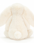Peluche Bashful Cream Bunny Original Jellycat, vue de dos, avec la queue ronde