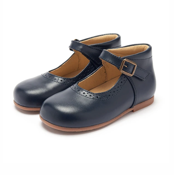 Dolly Velcro Mary Jane Navy Leather