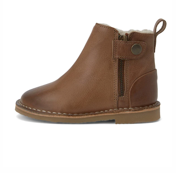 Winston Wool-Lined Ankle Tan Burnished Leather