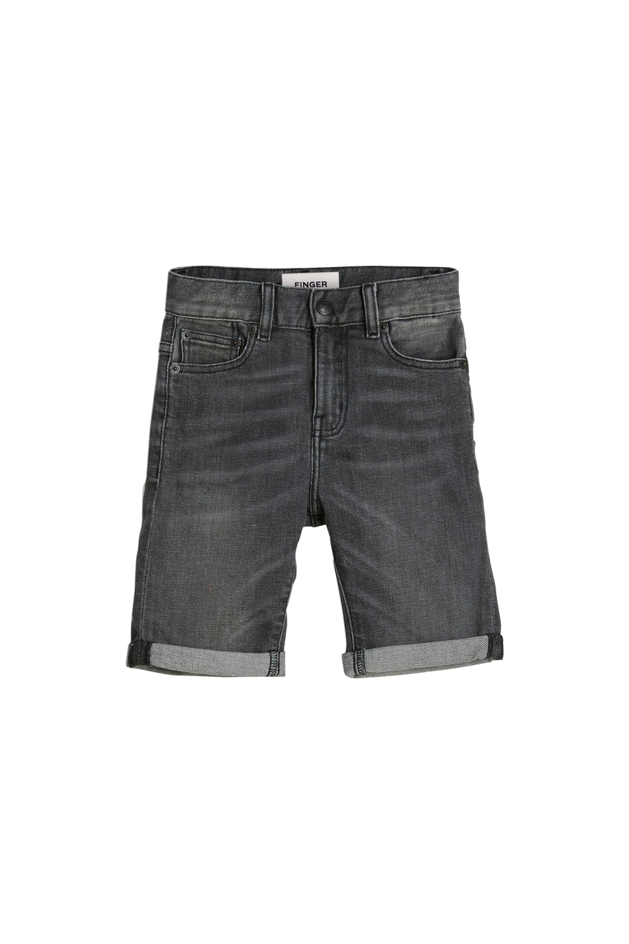 EDMOND Grey Denim - 5-Pocket Comfort Fit Shorts