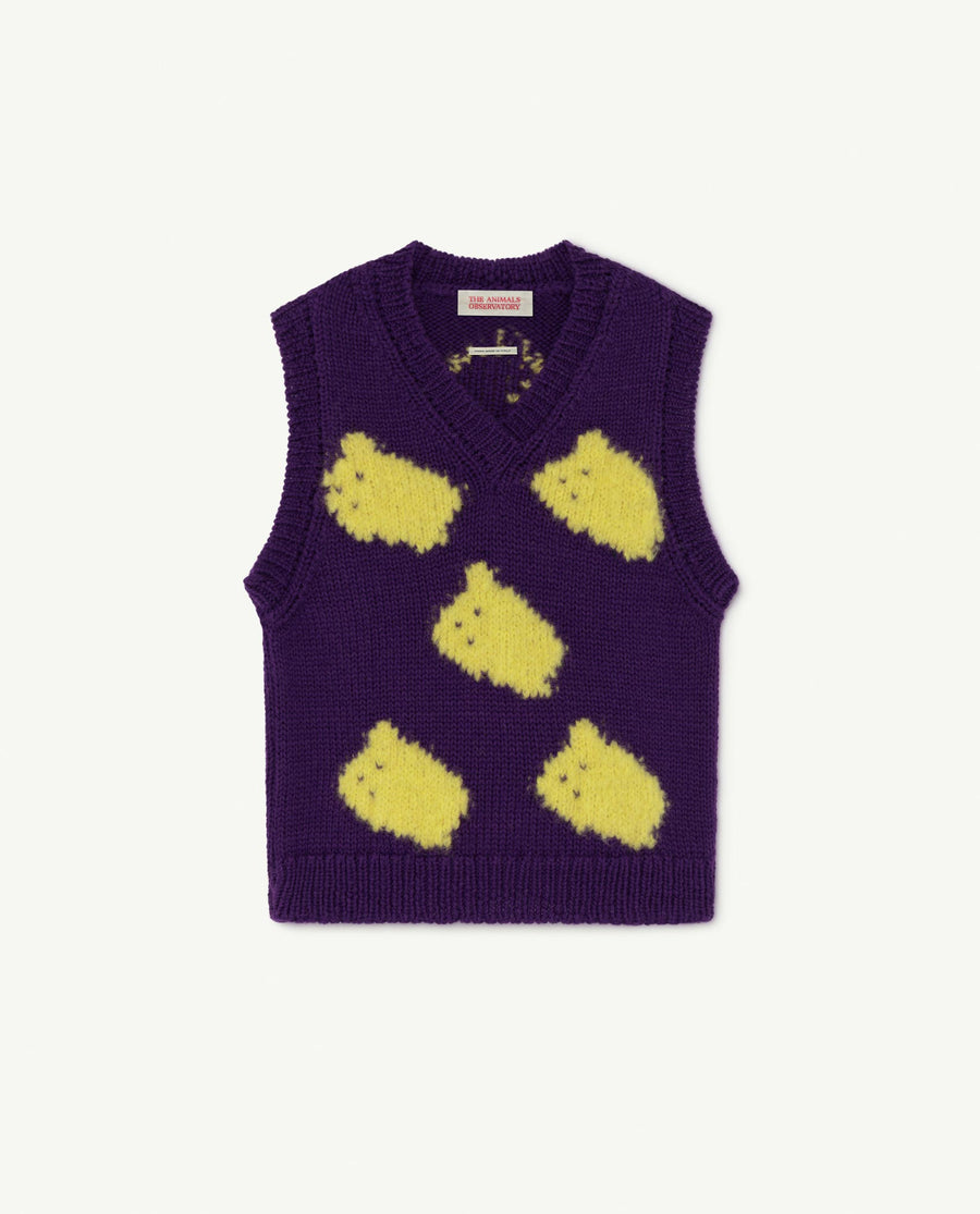 Arty Bat Kids Vest Purple