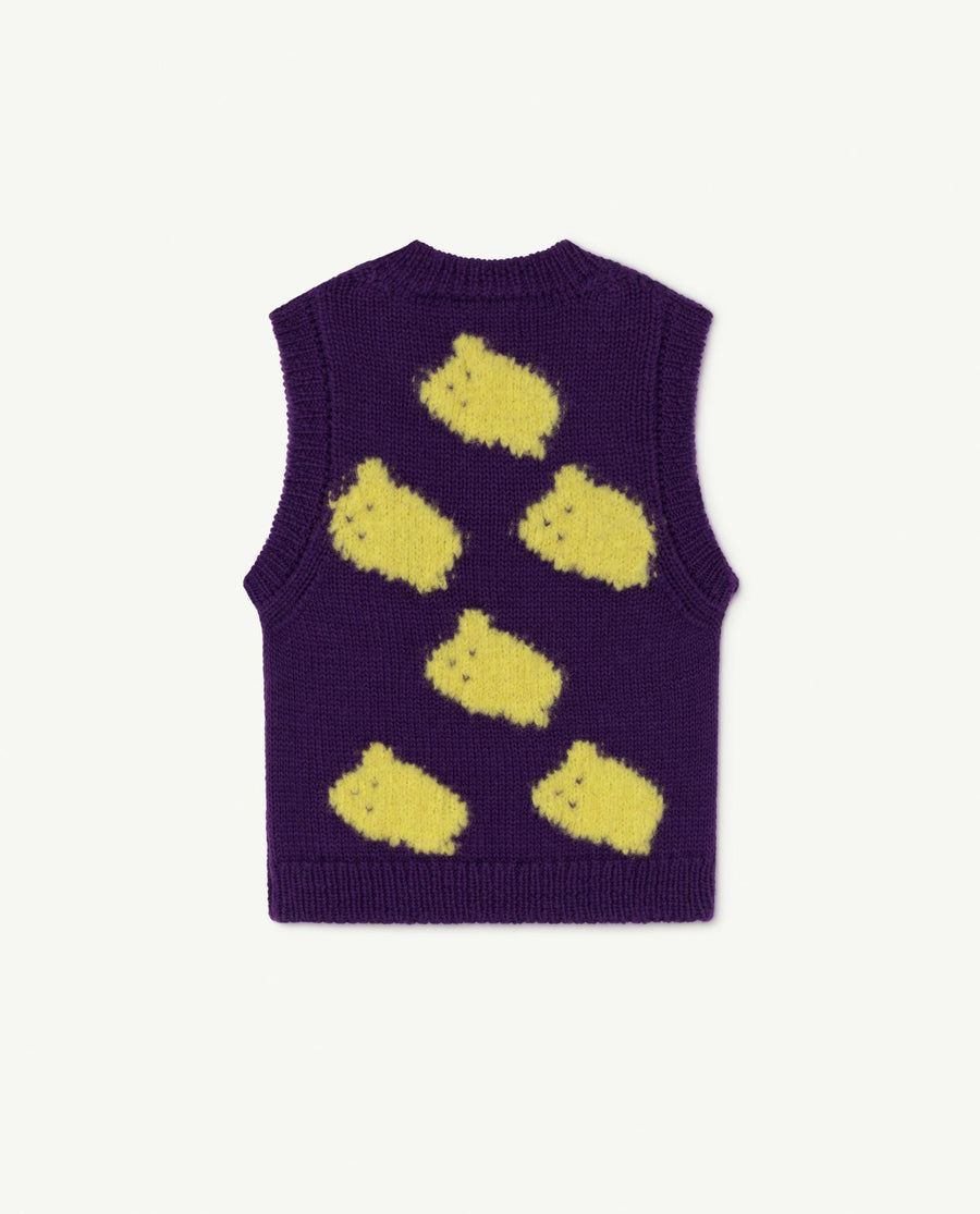 Arty Bat Kids Vest Purple