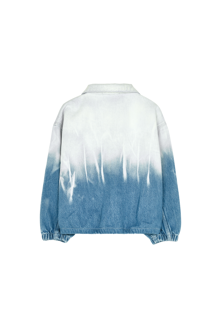 Finger in the Nose - Bleached Blue Dip Dye - Oversized Fit Denim Jacket