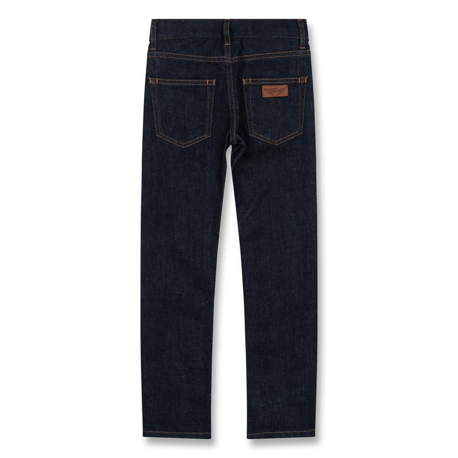 Icon Raw Denim Blue - Unisex Woven 5 Pocket Slim Fit Jeans