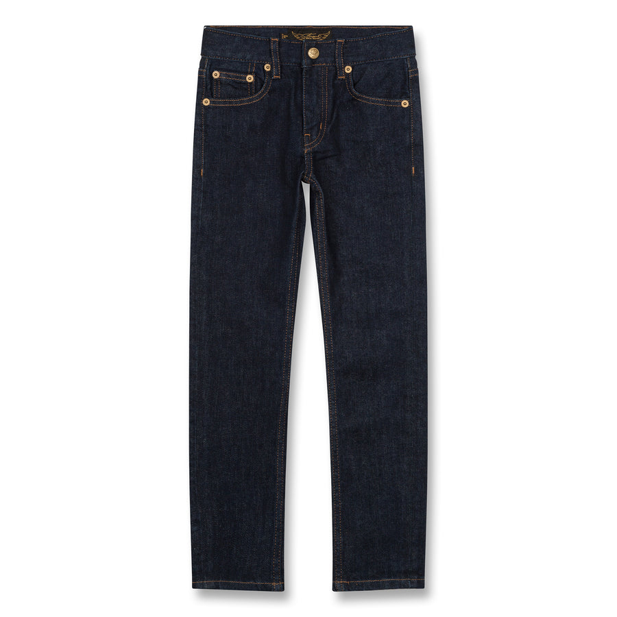 Icon Raw Denim Blue - Unisex Woven 5 Pocket Slim Fit Jeans