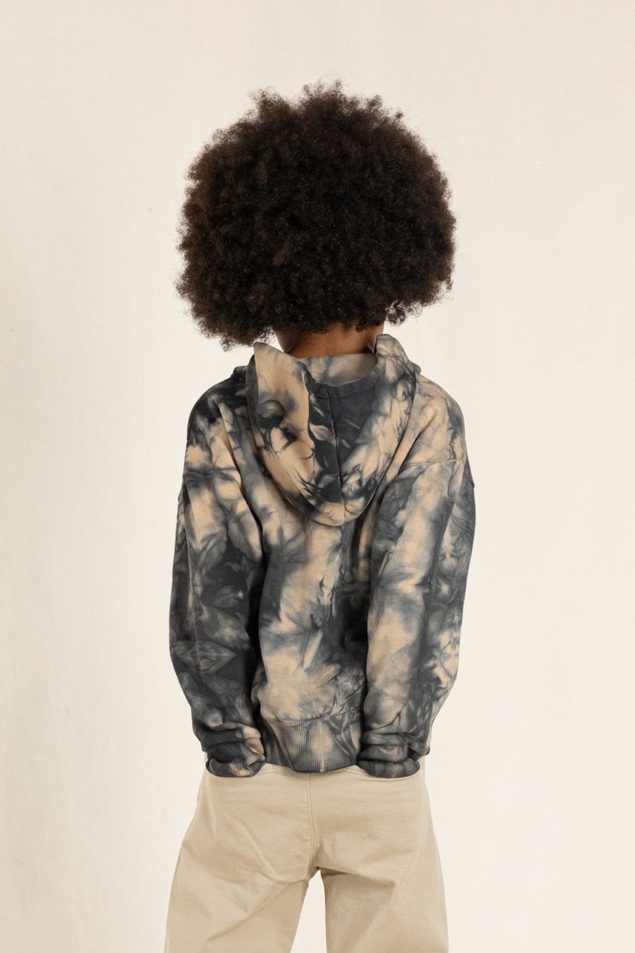 JOEY Black Tie & Dye - Zipped Hoodie