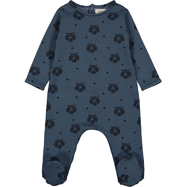 Pyjamas Moon Fleece Tiger Dark Blue