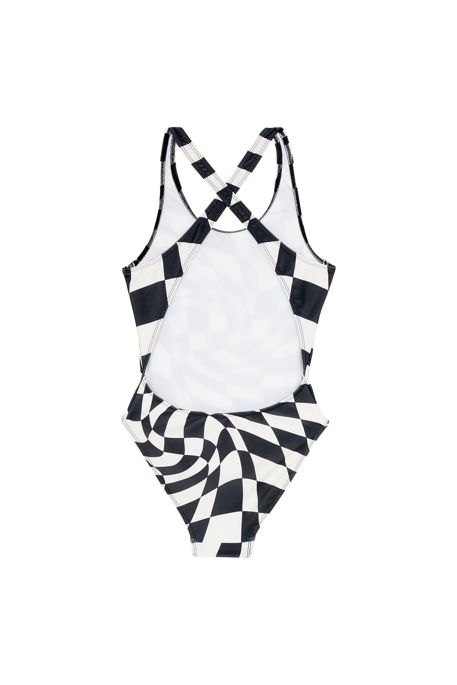 OLIVIA Black Twisted Checkers - Swimsuit