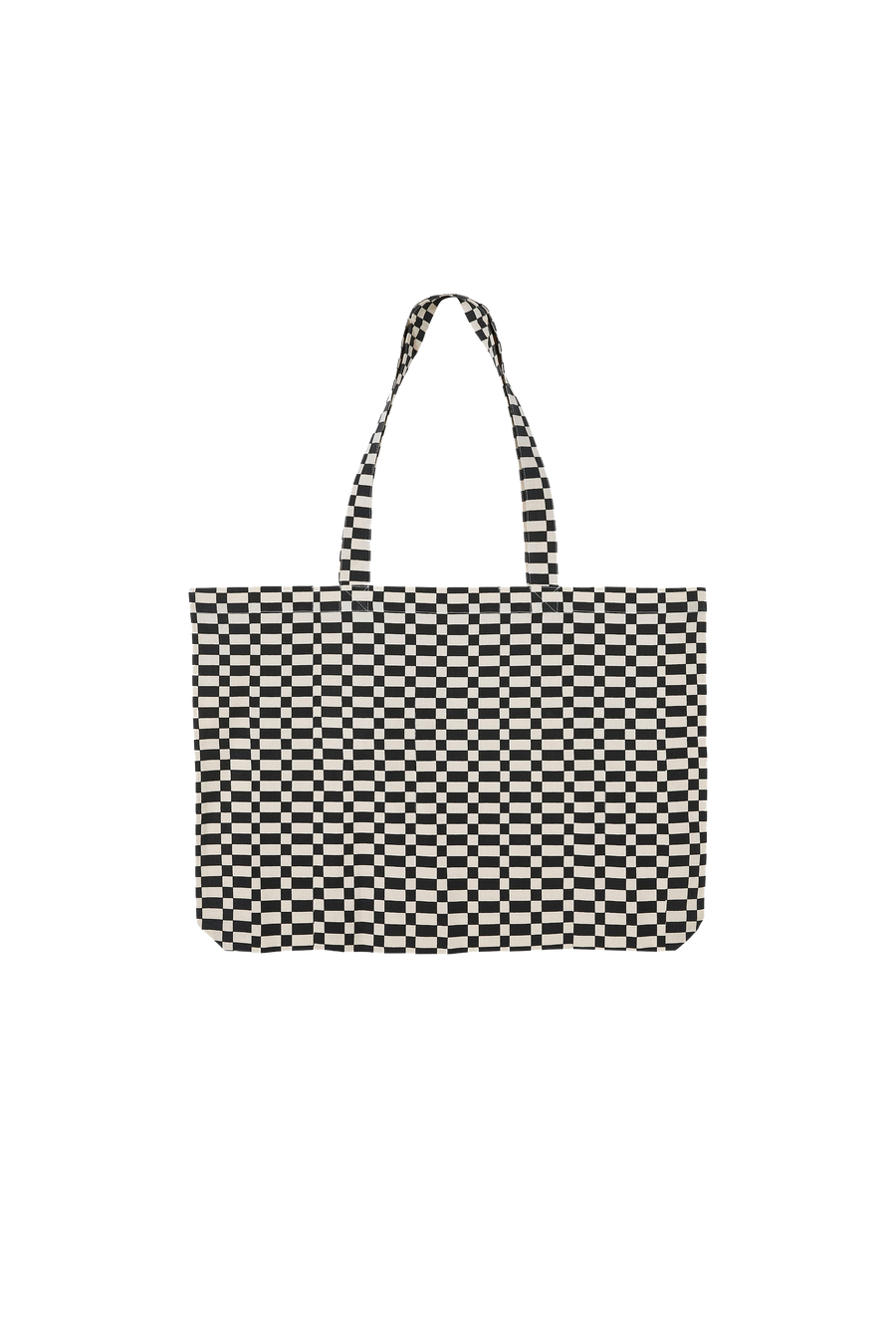 Finger in the Nose - Bags - PORTER Ash Black/Off White Checkers - Large Tote bag