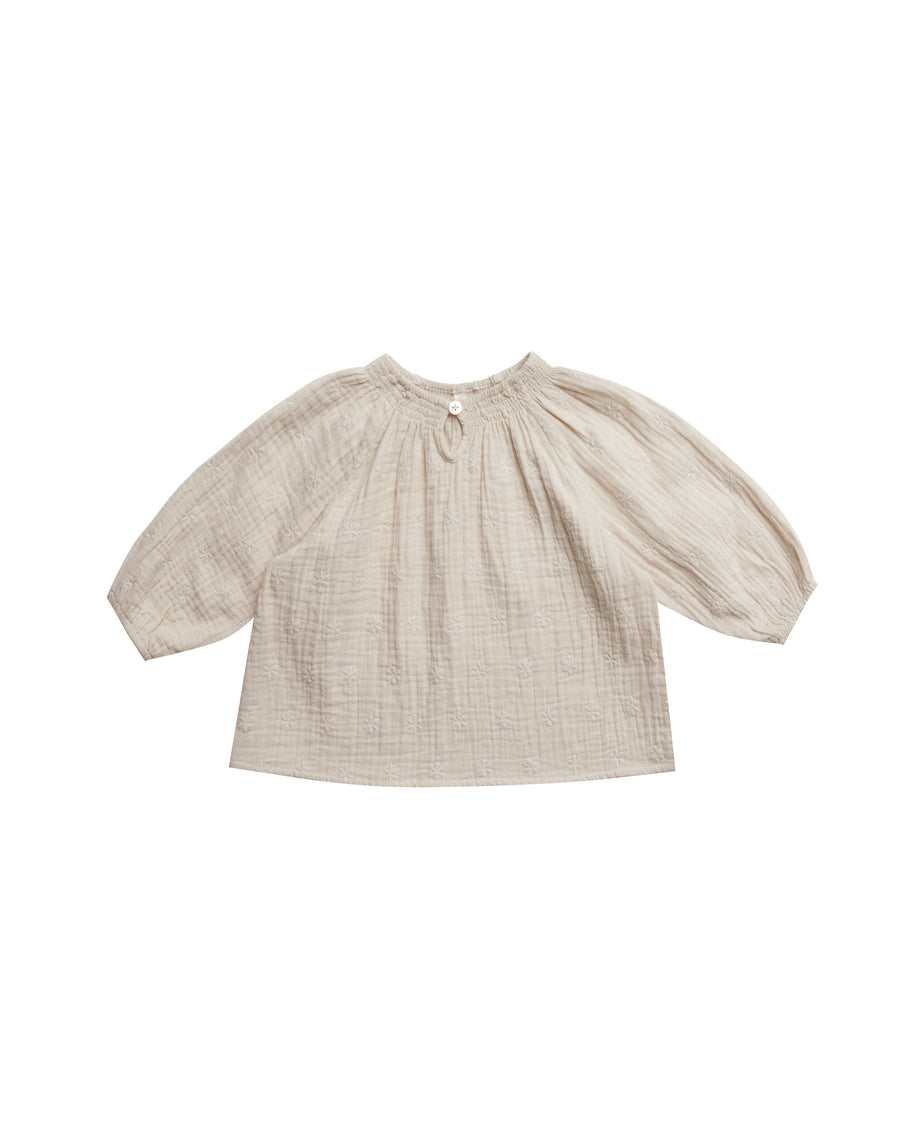 Quincy Blouse Embroidered Daisy Stone