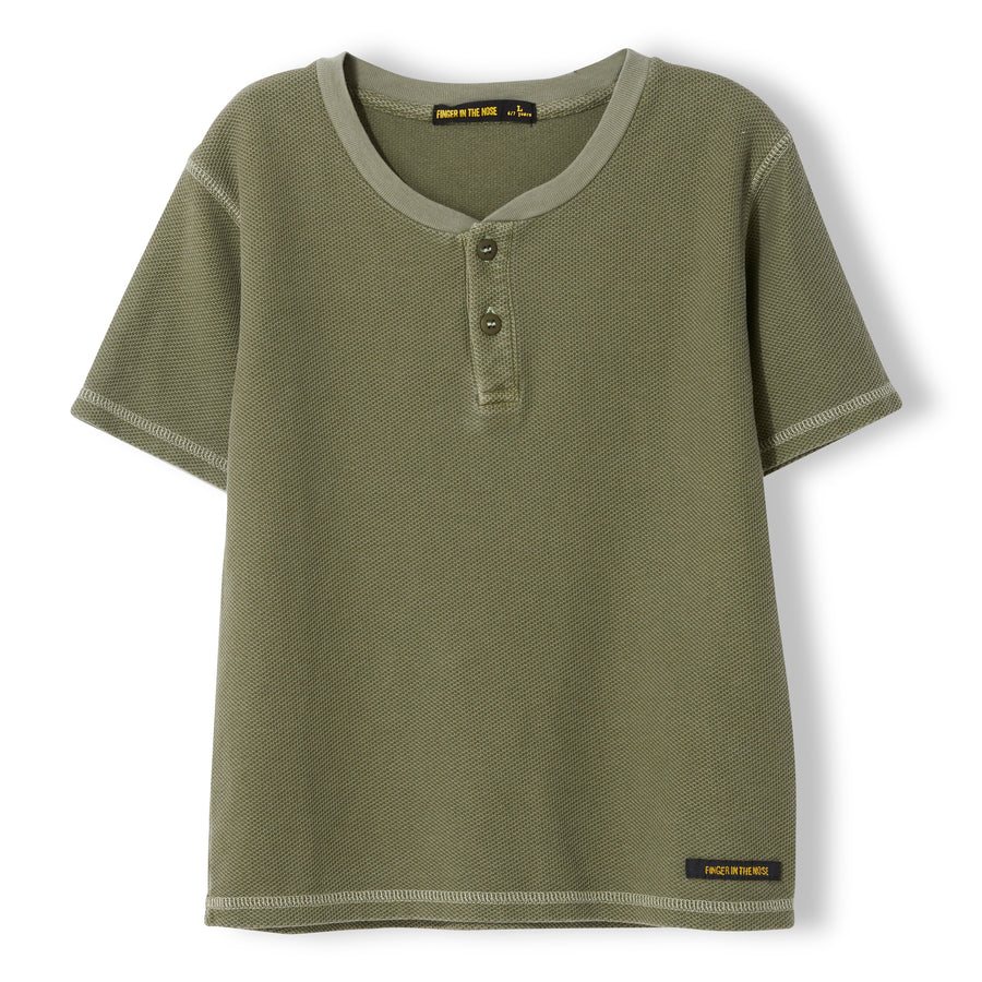 ROSWELL Khaki - Boy Knitted Tunisian Short Sleeve T-Shirt