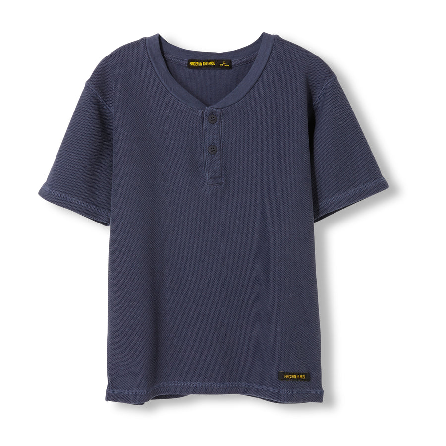 ROSWELL Super Navy - Boy Knitted Tunisian Short Sleeve T-Shirt