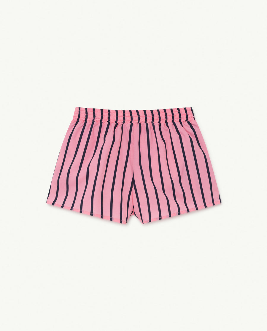 The Animals Observatory - Swimwear - Puppy Kids Swimsuit Pink Stripes