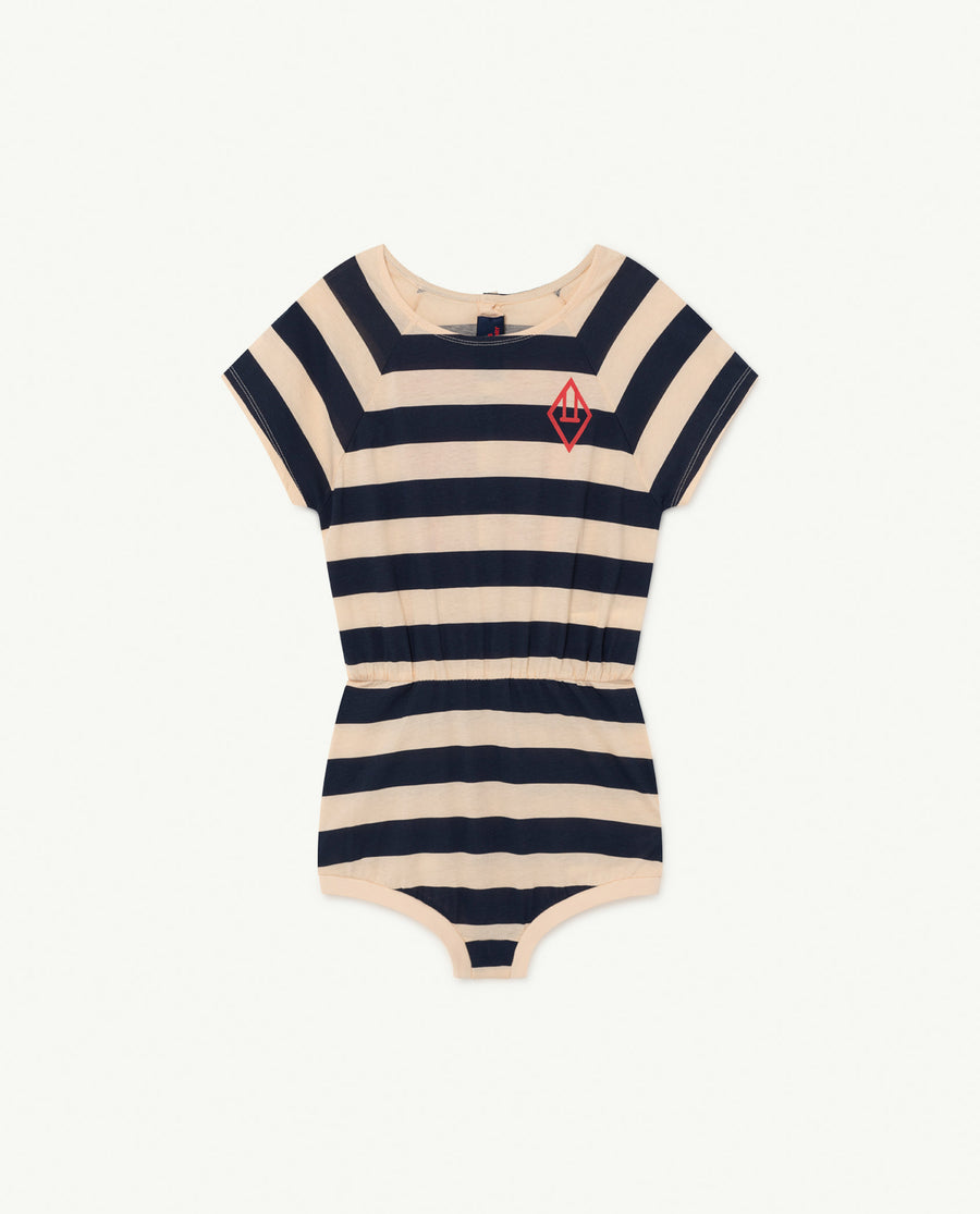 The Animals Observatory - Jumpsuits / Overalls - Rabbit Kids Body Peachy Stripes