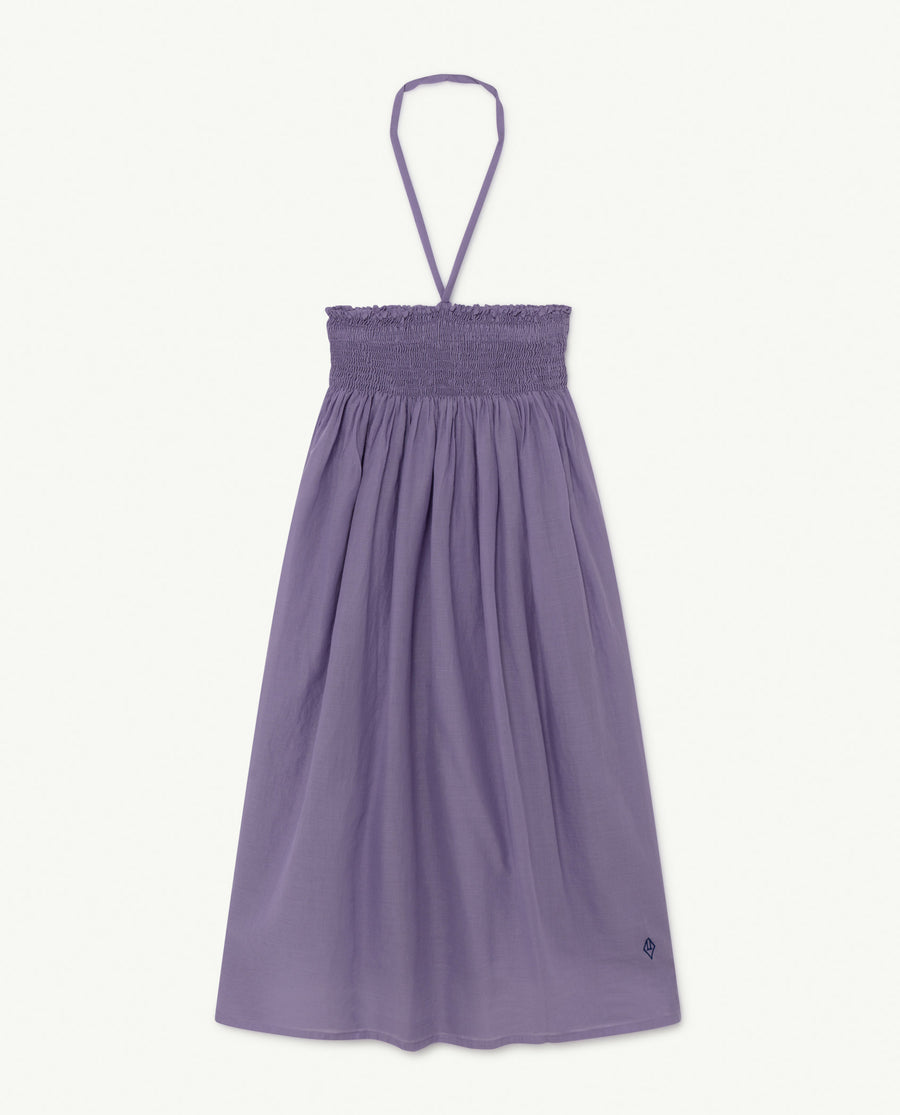 The Animals Observatory - Dresses - Crab Kids Dress Purple Logo