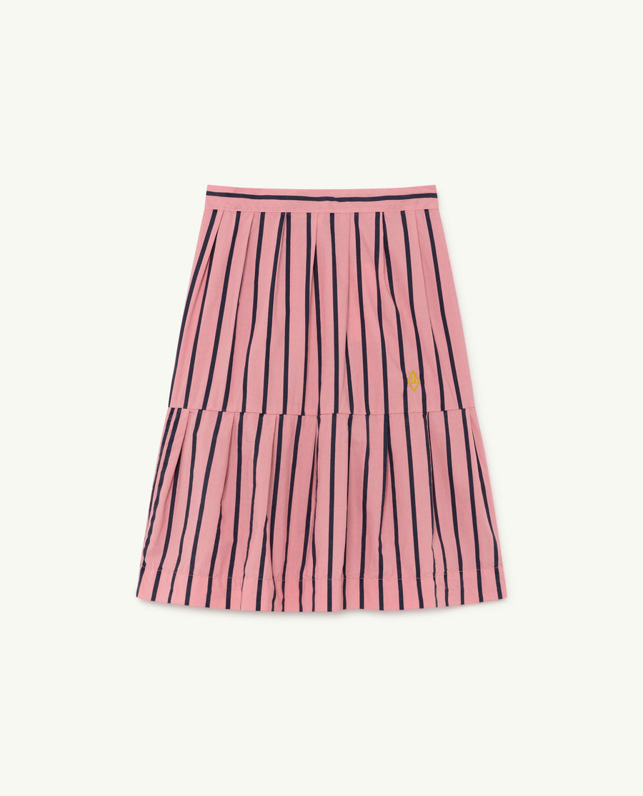 The Animals Observatory - Skirts - Turkey Kids Skirt Pink Stripes